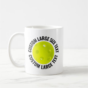 Caneca De Café Texto Personalizado Grande Pickleball 325 ml Custo