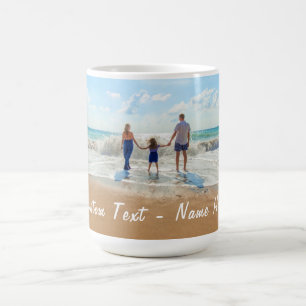 Caneca De Café Texto personalizado personalizado e sua cápsula fo