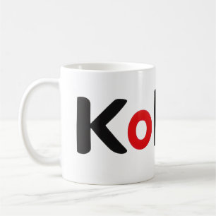 Caneca De Café Texto Preto e Vermelho do Kokoro
