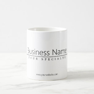 Caneca De Café Texto Preto Simples e Elegante