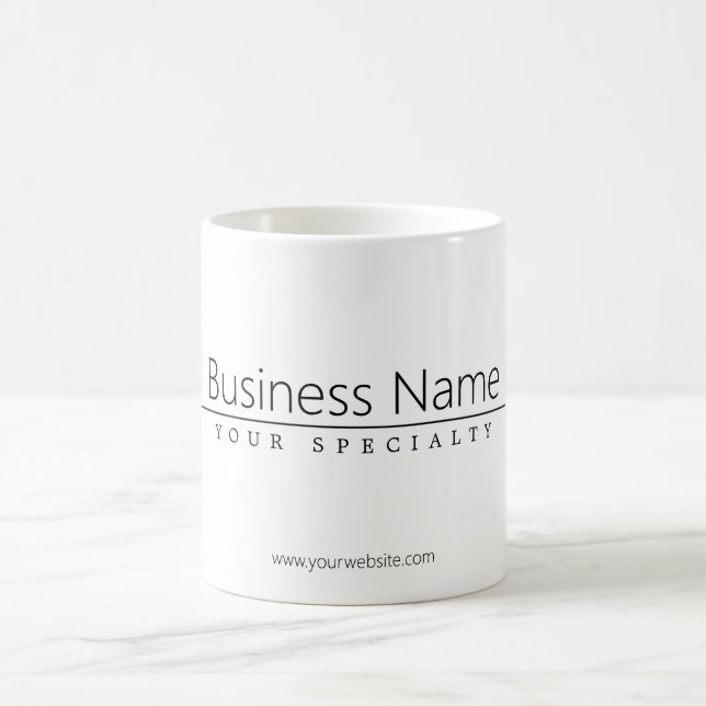 Caneca De Café Texto Preto Simples e Elegante (Centro)