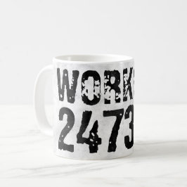 Caneca De Café Texto riscado vestido Workout 247365 rústico