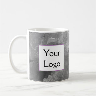 Caneca De Café texto simples mínimo adicione seu logotipo/design
