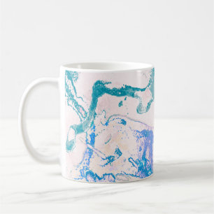 Caneca De Café Textura artística. Bright Violet Border. Violet Ar
