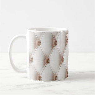 Caneca De Café Textura clássica de couro luxuoso,rosa antigo