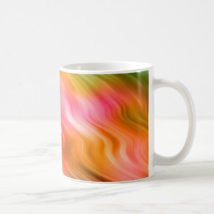 Caneca De Café Textura Colorida de Onda da Flor do Crane