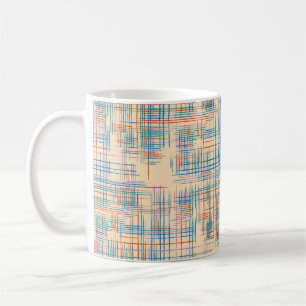 Caneca De Café Textura de abstrato com faixas cruzadas. Modern Pa