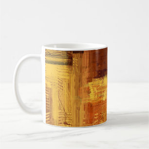 Caneca De Café textura de abstrato. Ilustração 2d. Mão expressiva