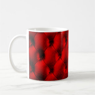 Caneca De Café Textura de almofada de preenchimento vermelho de v