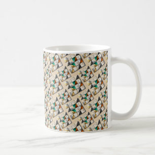 Caneca De Café textura de azulejo mosaico moderno composto de már