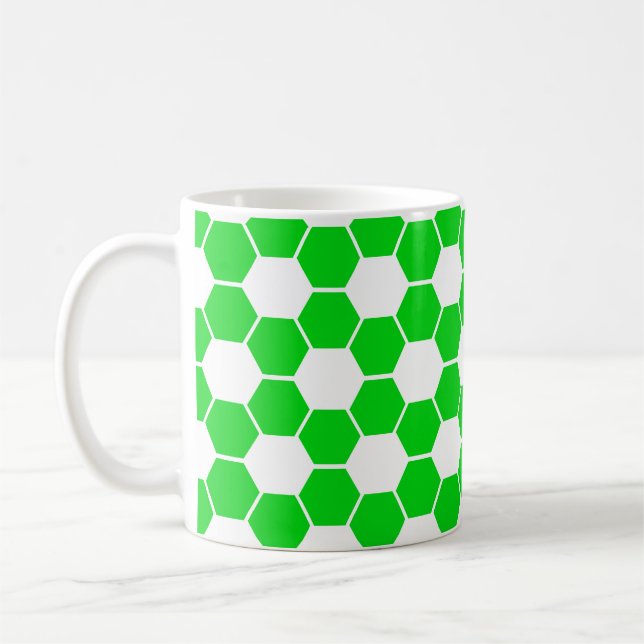 Caneca De Café Textura de Bola de Futebol Invertida   (Esquerda)