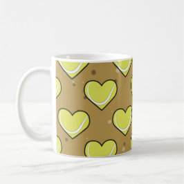 Caneca De Café Textura de Bola de Tênis em Forma de Coração - Pad