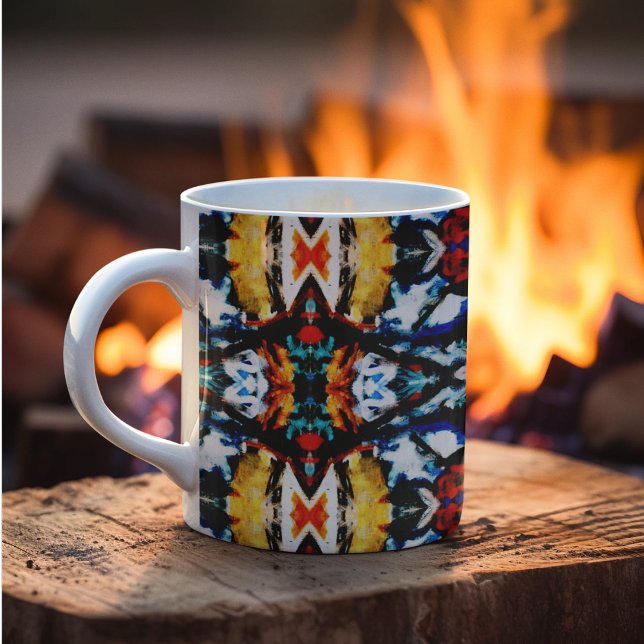 Caneca De Café Textura de cor abstrato (mugs and cups)