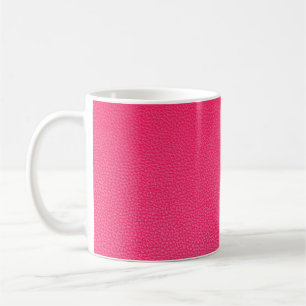 Caneca De Café Textura de couro rosa