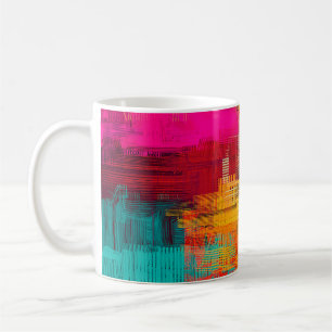 Caneca De Café textura de fundo abstrato. Ilustração 2d. Expr