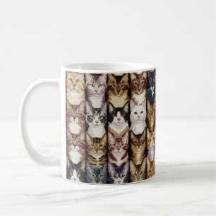Caneca De Café Textura de gatos