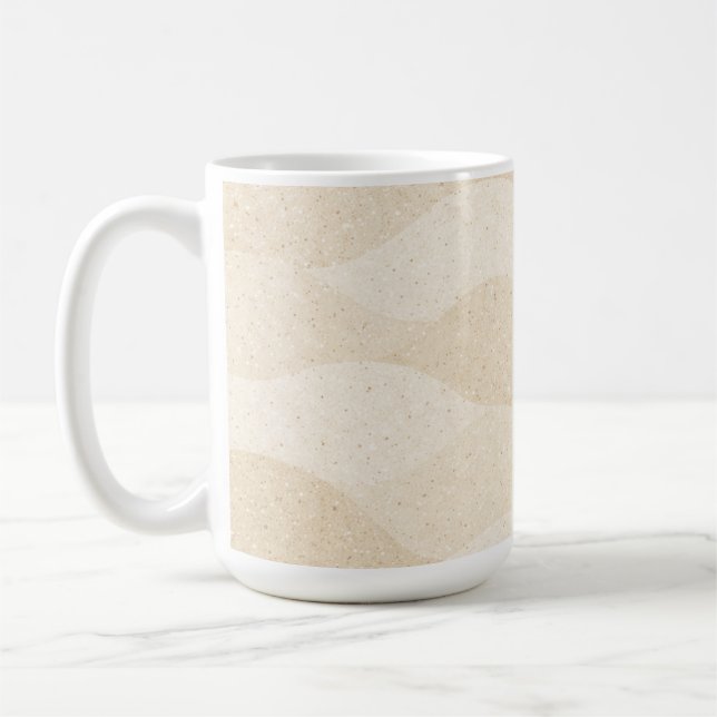 Caneca De Café Textura de Grão Mínima, Suave, padrão Neutro (Esquerda)
