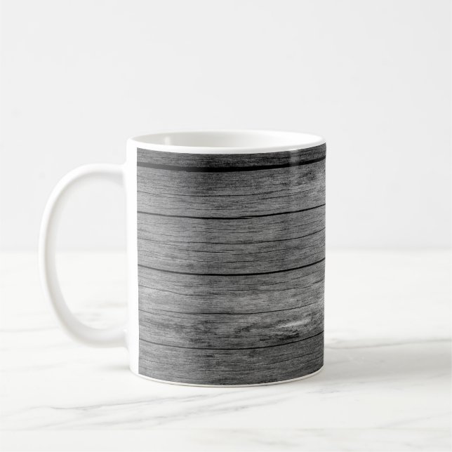 Caneca De Café Textura de grãos de cinza de madeira conselho (Esquerda)
