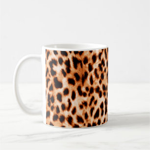 Caneca De Café Textura de impressão do leopardo