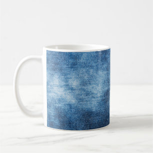 Caneca De Café Textura de jeans de denim azul