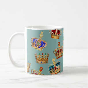 Caneca De Café Textura de Moda Barroca ouro