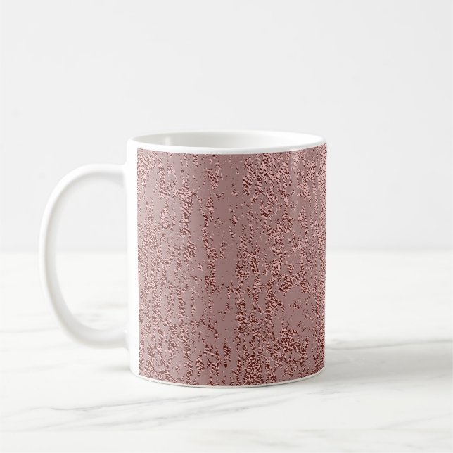 Caneca De Café Textura de ouro metálico, quartzo rosa. (Esquerda)