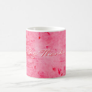 Caneca De Café Textura de Pintura Grunge Rosa Vermelho