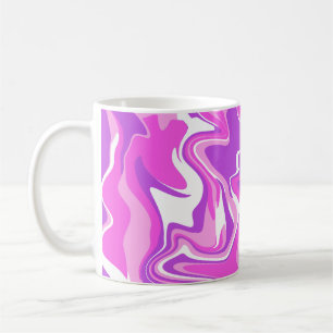Caneca De Café Textura de Redemoinho de Mármore Abstrato - Tom Ro