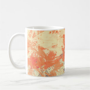 Caneca De Café Textura de traços de tinta colorida, manchas turva