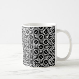 Caneca De Café Textura do tecido com ponto transversal de rendas