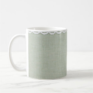 Caneca De Café Textura e lacete de matérias têxteis em tecido