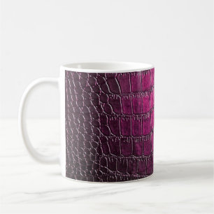 Caneca De Café Textura elegante, brilhante, em couro de pele esta