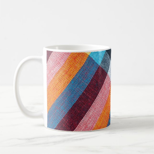 Caneca De Café Textura fechada de Tecido, estilo tailandês (Esquerda)