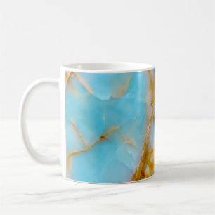 Caneca De Café Textura mármica, interior colorido de um ninho.