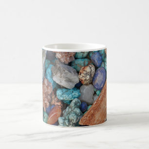 Caneca De Café Textura natural de pedras coloridas pedras