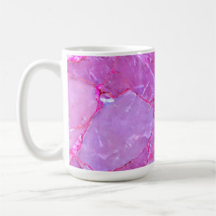 Caneca De Café Textura rosa de mármore, efeito mármore
