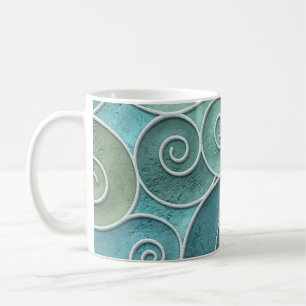Caneca De Café Textura sem soldadura de parede com espiral,