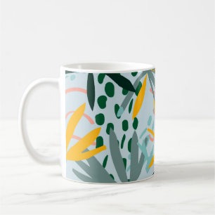 Caneca De Café Textura tropical sem costura com palmeiras, raster