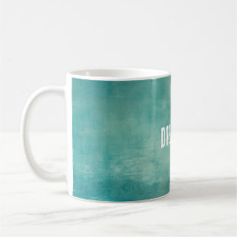 Caneca De Café Textura Verde Teal