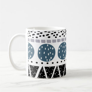 Caneca De Café Textura vínica criativa desenhada à mão de abstrat