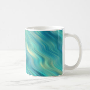 Caneca De Café Textura Wavy de Hydrangea Azul