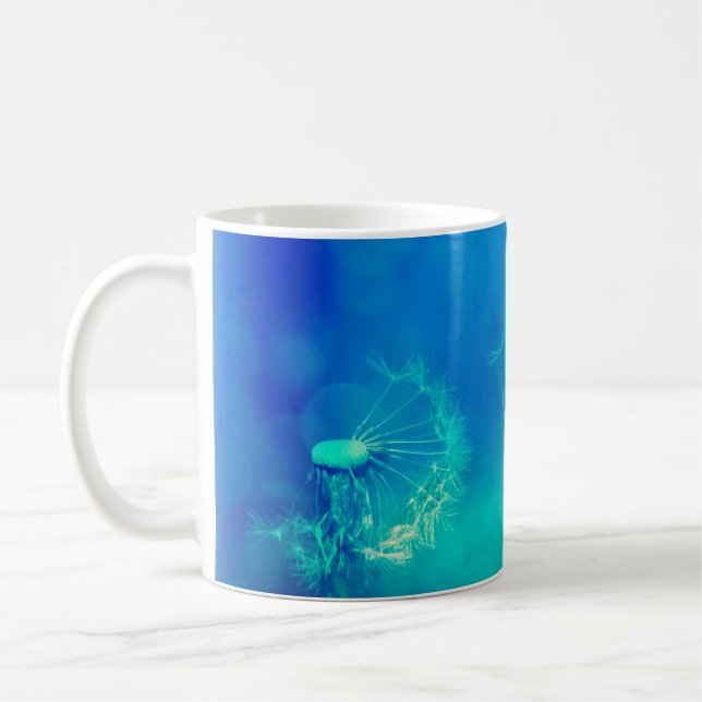 Caneca De Café Texture background dandelion nature (Esquerda)
