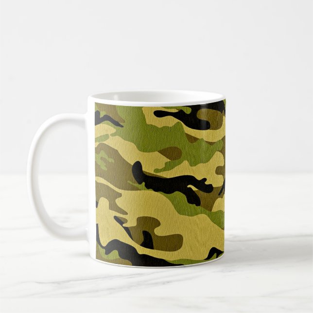 Caneca De Café Texture camouflage soldier surface (Esquerda)