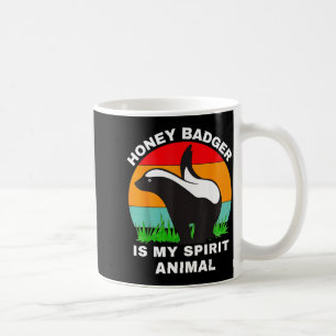 Caneca De Café Texugo-honesto engraçado é meu animal espiritual