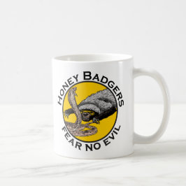 Caneca De Café Texugos não temem nenhuma cobra má Art Animal Arro