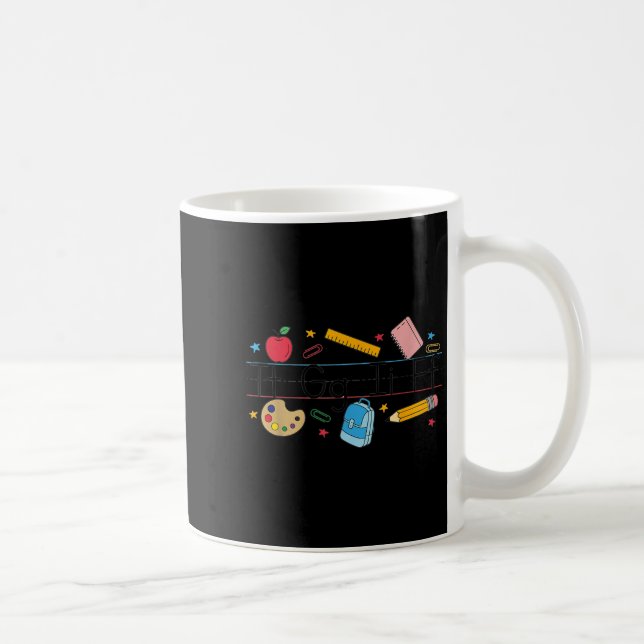 Caneca De Café Tgif Teacher Alphabet Kindergarten Teacher Appreci (Direita)