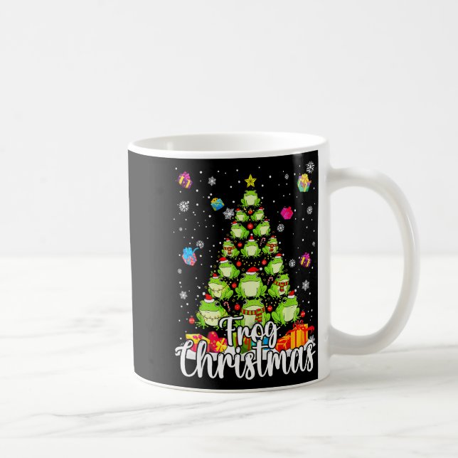 Caneca De Café Th Cute Frog Christmas Tree Pajama Matching Costum (Direita)