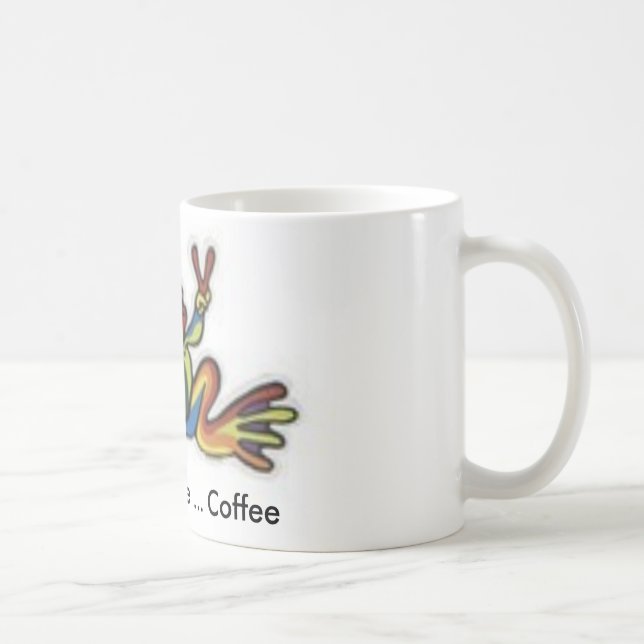 Caneca De Café th_frogg, café do amor da paz…… (Direita)