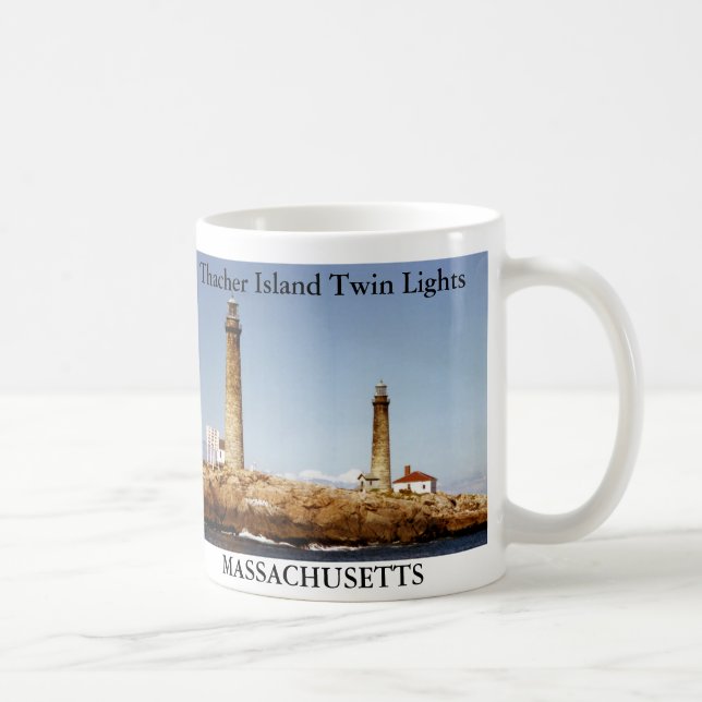 Caneca De Café Thacher Island Twin Lights, Massachusetts Mug (Direita)