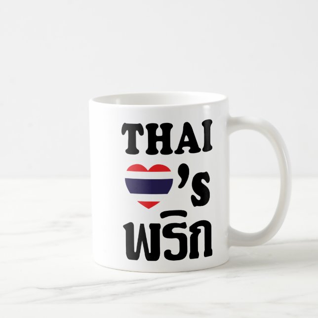Caneca De Café THAI AMOR PHRIK (CHILI) ▪ Comida Tailandesa (Direita)